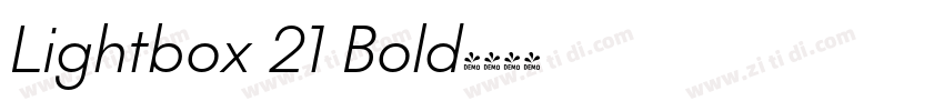 Lightbox 21 Bold字体转换